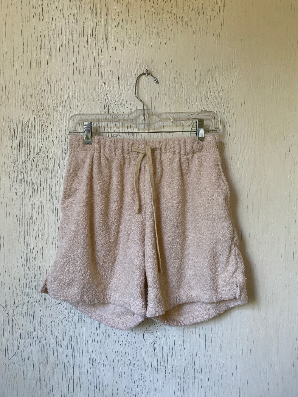 Smock terry cloth shorts
